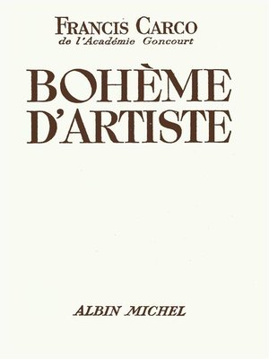 cover image of Bohème d'artiste